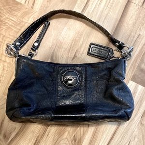 Coach Black Demi Patent Leather Shoulder Bag 15141